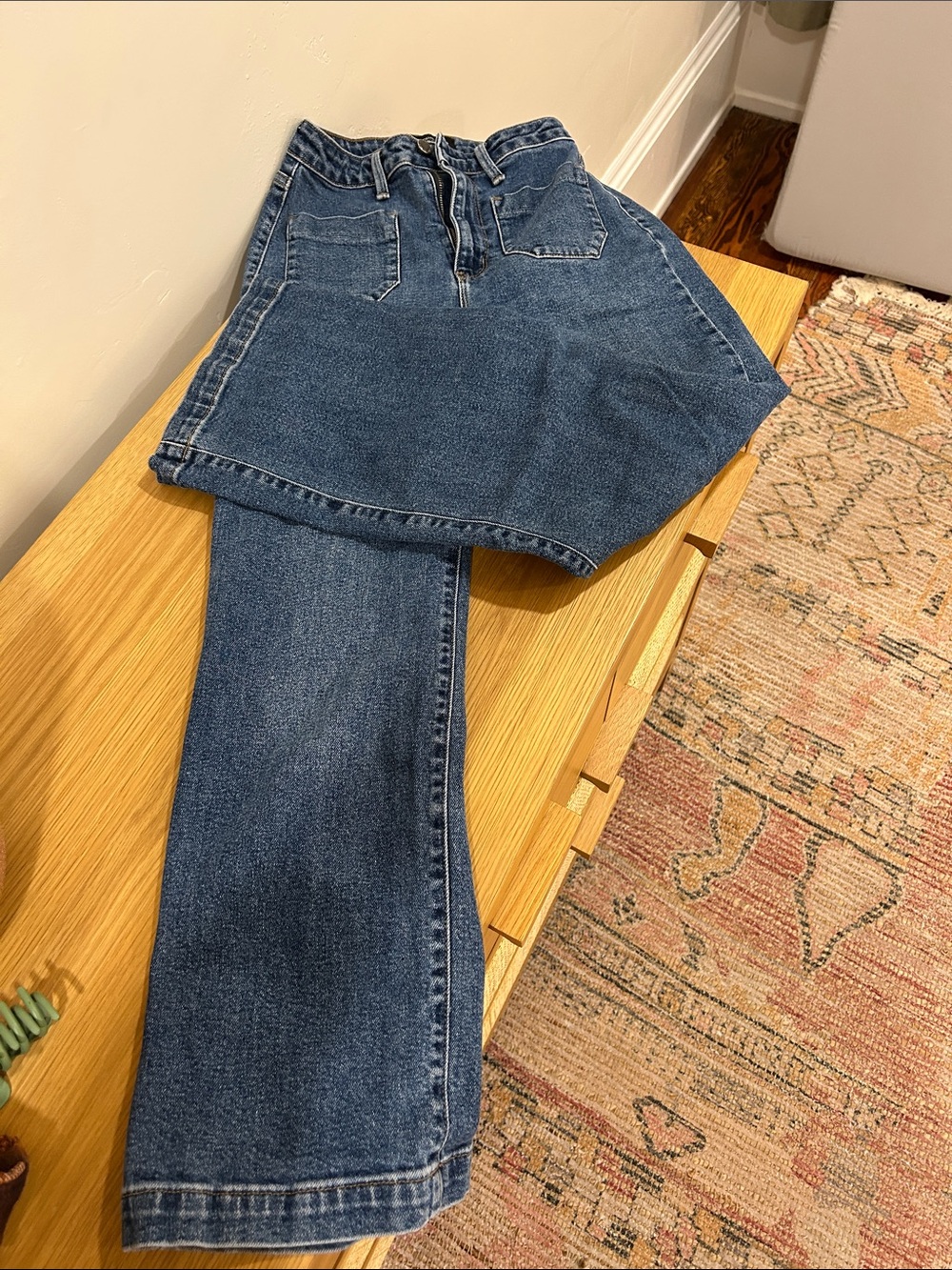 Just Black Women's Flare Jeans - Blue Denim